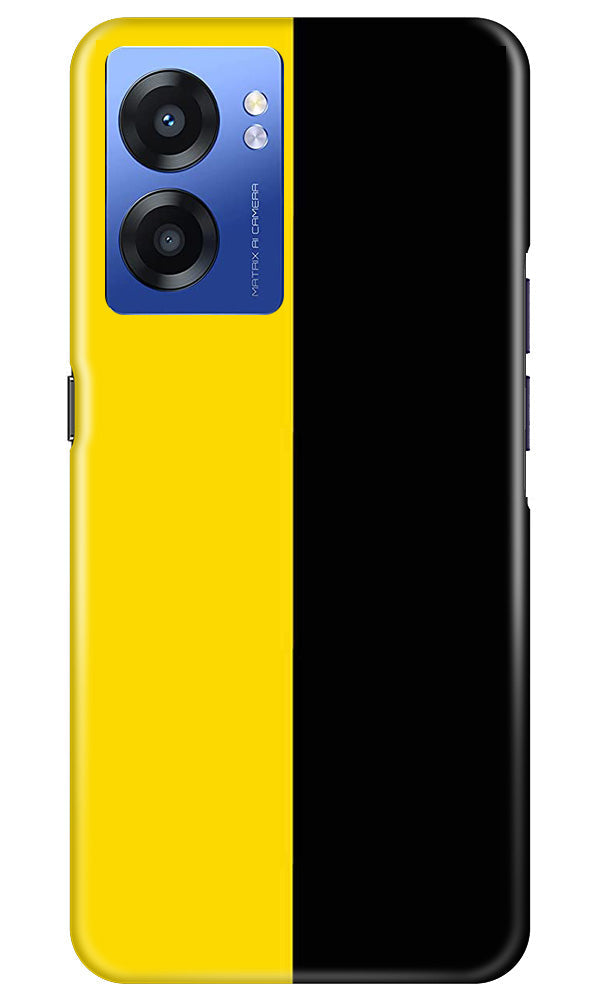 Black Yellow Pattern Mobile Back Case for Realme Narzo 50 5G (Design - 354)
