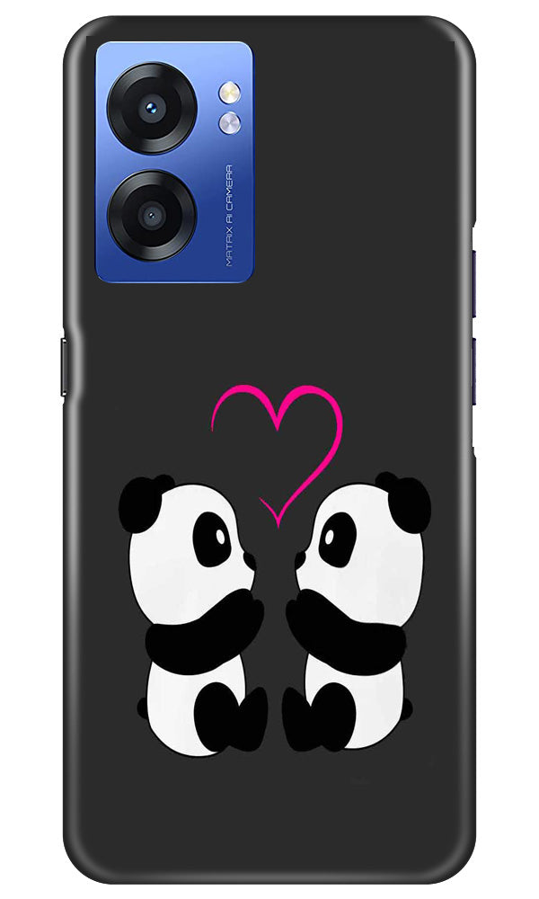 Panda Love Mobile Back Case for Realme Narzo 50 5G (Design - 355)