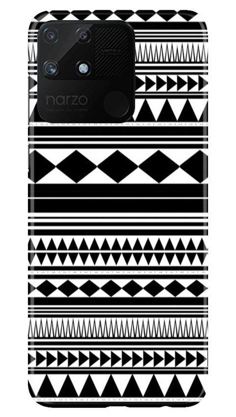 Black white Pattern Case for Realme Narzo 50A