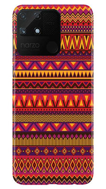 Zigzag line pattern2 Mobile Back Case for Realme Narzo 50A (Design - 10)