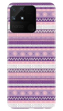 Zigzag line pattern3 Mobile Back Case for Realme Narzo 50A (Design - 11)
