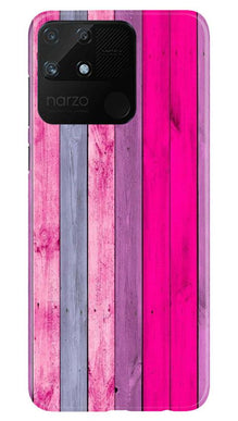 Wooden look Mobile Back Case for Realme Narzo 50A (Design - 24)