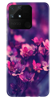 flowers Mobile Back Case for Realme Narzo 50A (Design - 25)