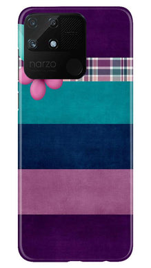 Purple Blue Mobile Back Case for Realme Narzo 50A (Design - 37)