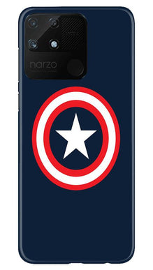 Captain America Mobile Back Case for Realme Narzo 50A (Design - 42)
