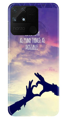 Fall in love Mobile Back Case for Realme Narzo 50A (Design - 50)