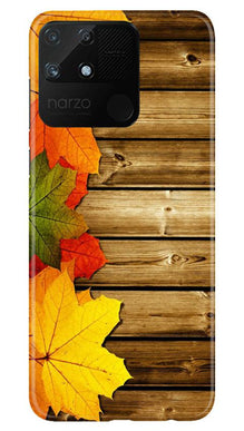 Wooden look3 Mobile Back Case for Realme Narzo 50A (Design - 61)
