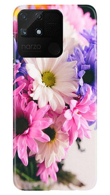 Coloful Daisy Mobile Back Case for Realme Narzo 50A (Design - 73)