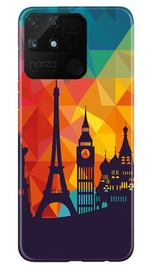 Eiffel Tower2 Mobile Back Case for Realme Narzo 50A (Design - 91)