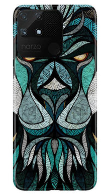 Lion Mobile Back Case for Realme Narzo 50A (Design - 97)