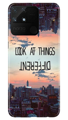 Look at things different Mobile Back Case for Realme Narzo 50A (Design - 99)
