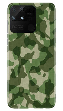 Army Camouflage Mobile Back Case for Realme Narzo 50A  (Design - 106)
