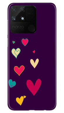 Purple Background Mobile Back Case for Realme Narzo 50A  (Design - 107)