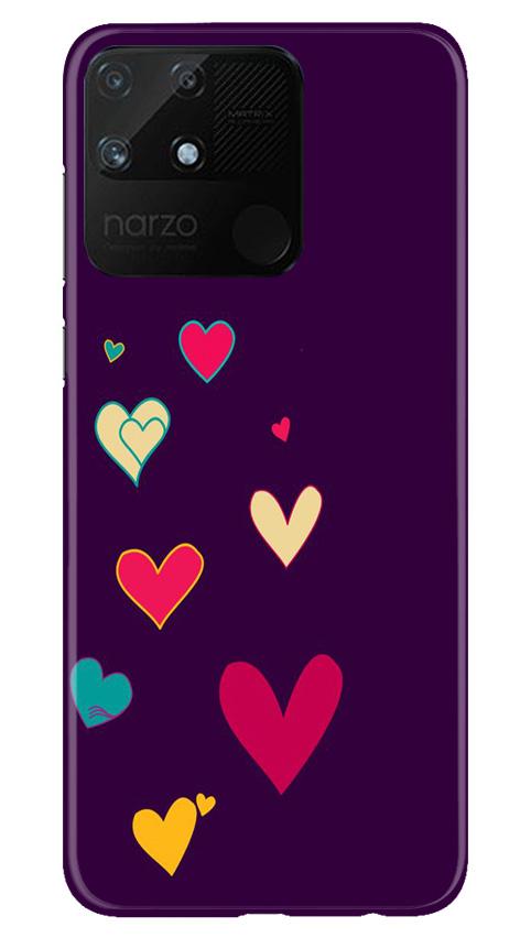 Purple Background Case for Realme Narzo 50A  (Design - 107)