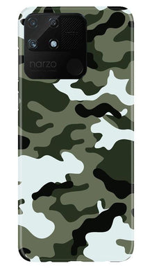 Army Camouflage Mobile Back Case for Realme Narzo 50A  (Design - 108)