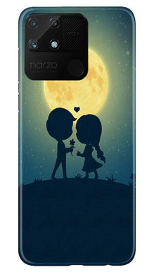 Love Couple Mobile Back Case for Realme Narzo 50A  (Design - 109)