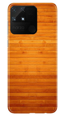 Wooden Look Mobile Back Case for Realme Narzo 50A  (Design - 111)