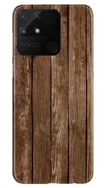 Wooden Look Mobile Back Case for Realme Narzo 50A  (Design - 112)