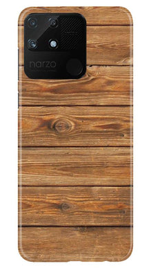 Wooden Look Mobile Back Case for Realme Narzo 50A  (Design - 113)
