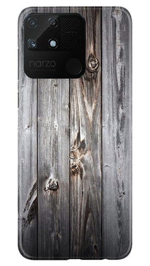 Wooden Look Mobile Back Case for Realme Narzo 50A  (Design - 114)