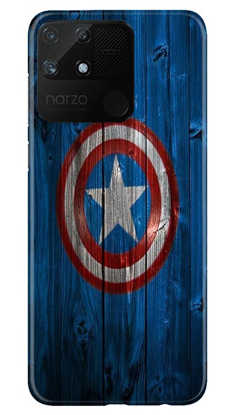 Captain America Superhero Case for Realme Narzo 50A  (Design - 118)