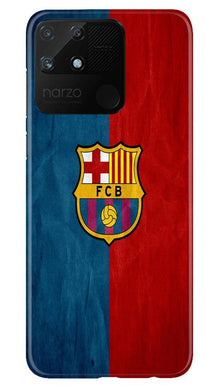 FCB Football Mobile Back Case for Realme Narzo 50A  (Design - 123)