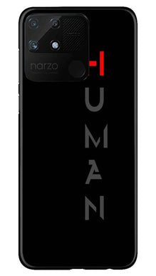 Human Mobile Back Case for Realme Narzo 50A  (Design - 141)
