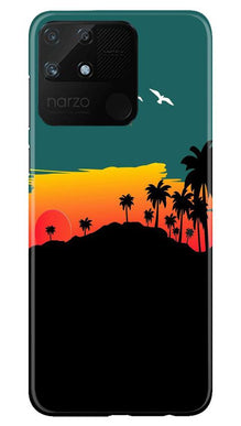 Sky Trees Mobile Back Case for Realme Narzo 50A (Design - 191)
