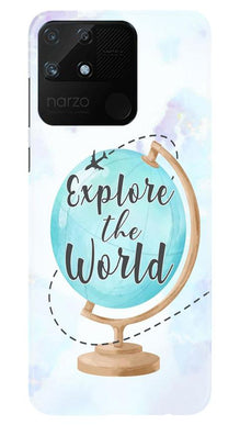 Explore the World Mobile Back Case for Realme Narzo 50A (Design - 207)