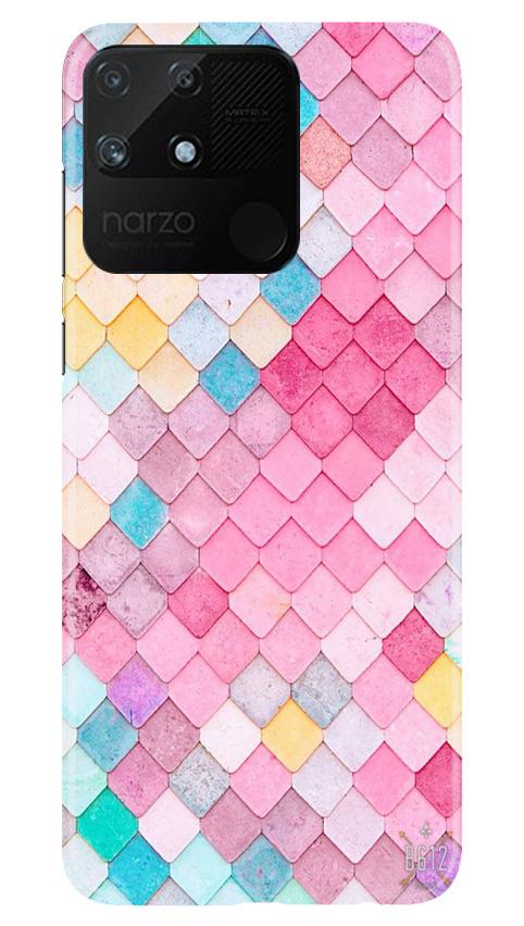 Pink Pattern Case for Realme Narzo 50A (Design No. 215)
