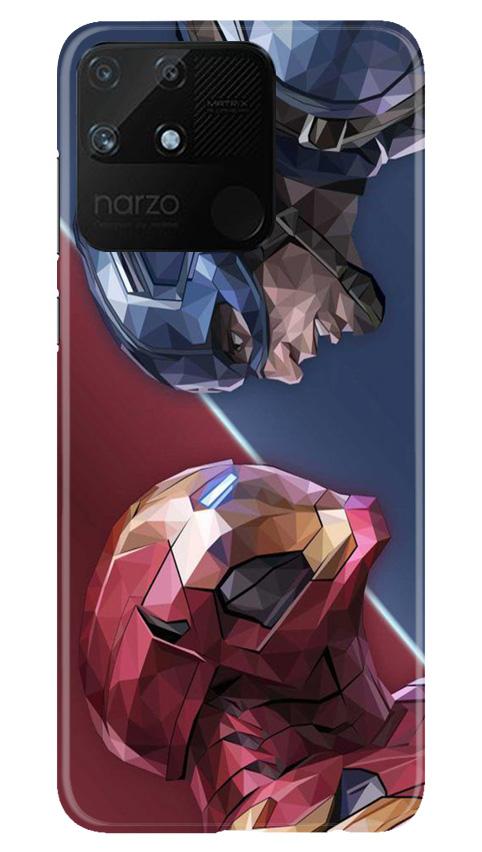 Ironman Captain America Case for Realme Narzo 50A (Design No. 245)