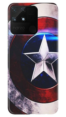 Captain America Shield Mobile Back Case for Realme Narzo 50A (Design - 250)