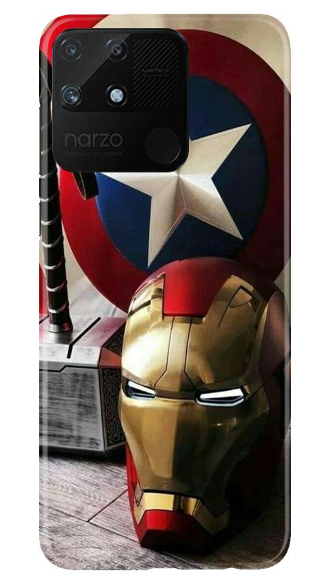 Ironman Captain America Case for Realme Narzo 50A (Design No. 254)