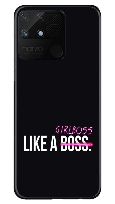 Like a Girl Boss Case for Realme Narzo 50A (Design No. 265)