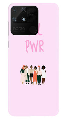 Girl Power Mobile Back Case for Realme Narzo 50A (Design - 267)