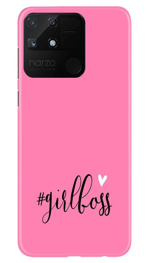 Girl Boss Pink Case for Realme Narzo 50A (Design No. 269)