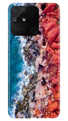 Sea Shore Mobile Back Case for Realme Narzo 50A (Design - 273)