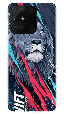 Lion Mobile Back Case for Realme Narzo 50A (Design - 278)