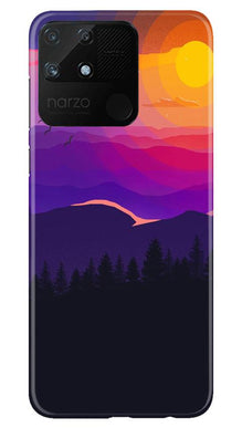 Sun Set Mobile Back Case for Realme Narzo 50A (Design - 279)