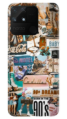 Vintage Design Mobile Back Case for Realme Narzo 50A (Design - 284)