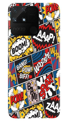 Boom Mobile Back Case for Realme Narzo 50A (Design - 302)