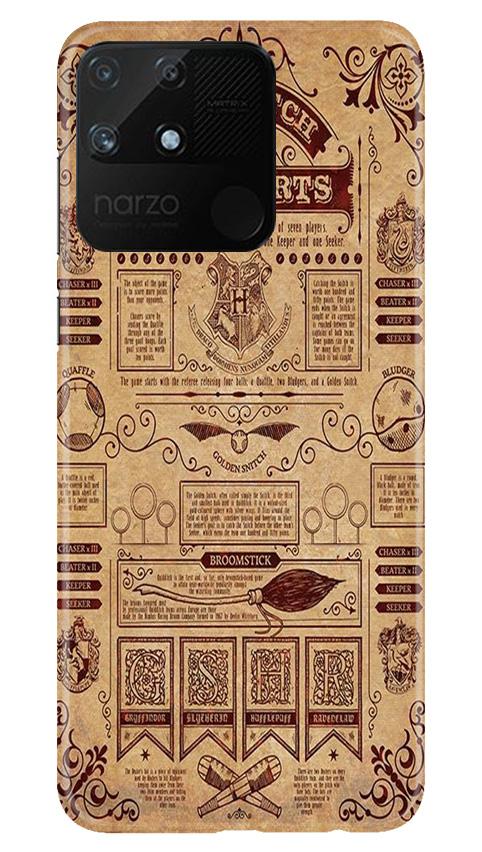 Hogwarts Mobile Back Case for Realme Narzo 50A (Design - 304)