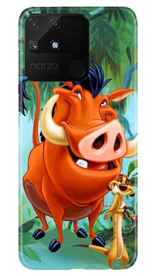 Timon and Pumbaa Mobile Back Case for Realme Narzo 50A (Design - 305)