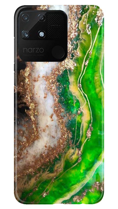 Marble Texture Mobile Back Case for Realme Narzo 50A (Design - 307)