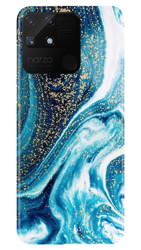 Marble Texture Mobile Back Case for Realme Narzo 50A (Design - 308)