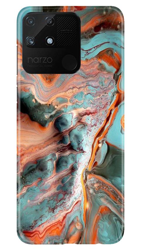 Marble Texture Mobile Back Case for Realme Narzo 50A (Design - 309)
