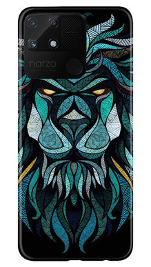 Lion Mobile Back Case for Realme Narzo 50A (Design - 314)