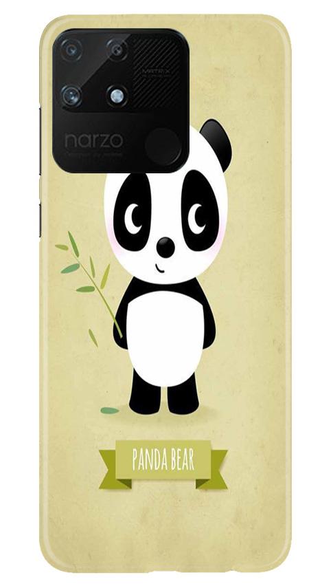 Panda Bear Mobile Back Case for Realme Narzo 50A (Design - 317)