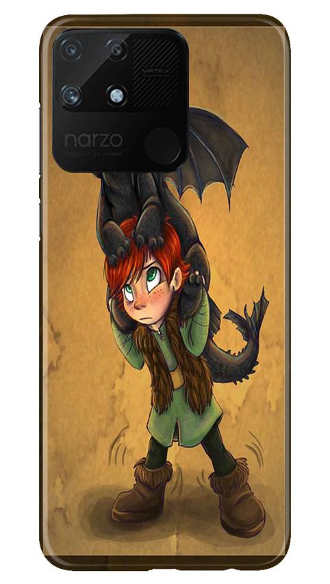 Dragon Mobile Back Case for Realme Narzo 50A (Design - 336)