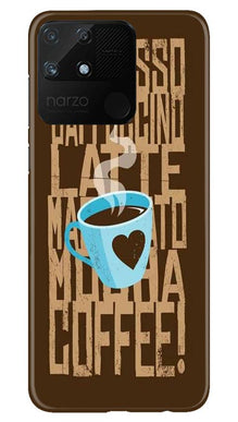 Love Coffee Mobile Back Case for Realme Narzo 50A (Design - 351)